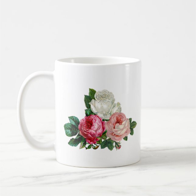 Anpassad Rosa Rosor Mor Till Bruden Kaffe Mugg (Vänster)