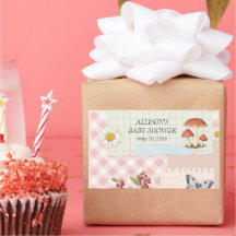 Anpassad rosa rutig dekal med blommotiv &