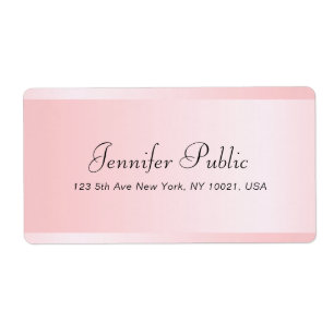 Anpassad Rose Gold Mall Typografi Frakt Fraktsedel