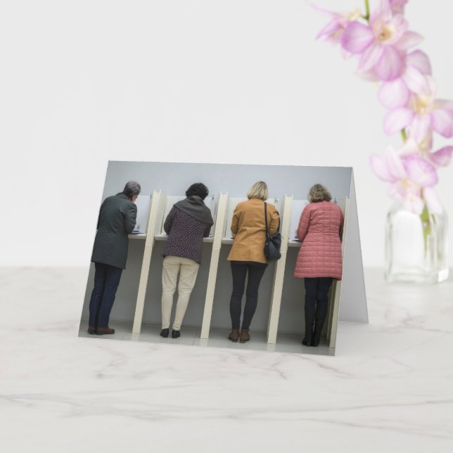 Anpassad röstningsfoto gratulationskort kort (Orkide)