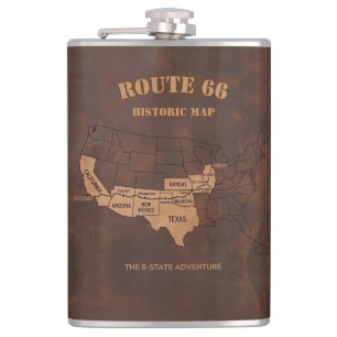 Anpassad Route 66 Centennial Kartor Resa Fickplunta