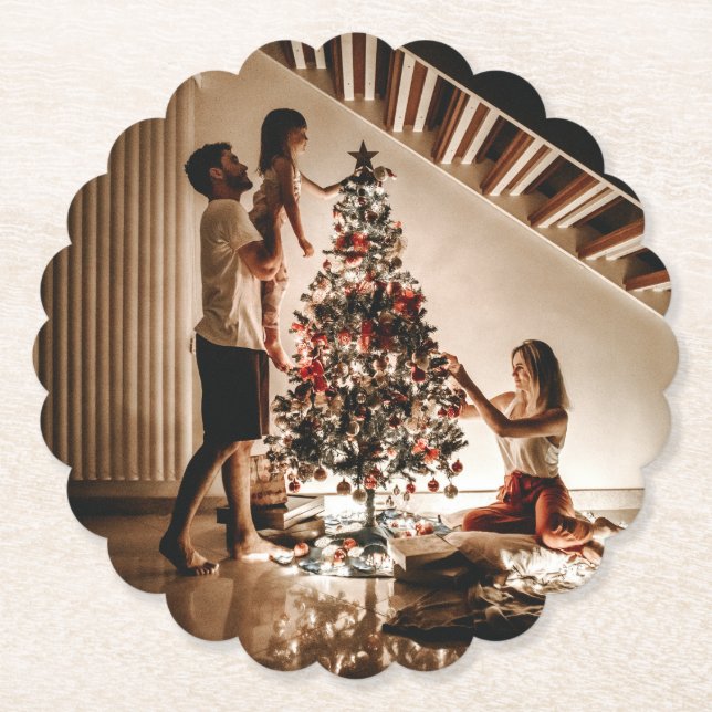 Anpassad rund fotokondor underlägg papper (Framsida)