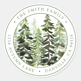 Anpassad rund jul returadressetikett runt klistermärke