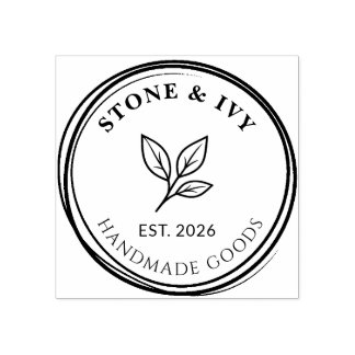 Anpassad Rund Logo Gummistämpel Stämpel