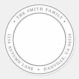 Anpassad rund returadressetikett med foto | Yosemi Runt Klistermärke