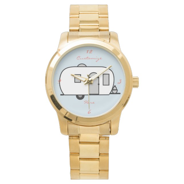 Anpassad Rundad zigenare, liten karavan Armbandsur (Framsida)