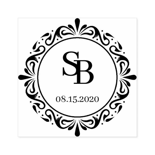 Anpassad Rustik Botanisk Land Wreath Bröllop Stämpel (Tryck)