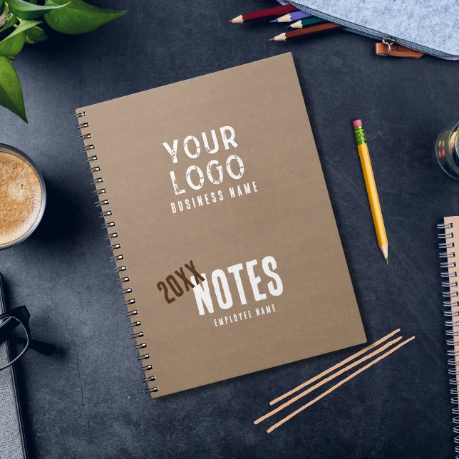 Anpassad Rustik Charm Kraft Papper Företagets Affä Anteckningsbok (Skapare uppladdad)