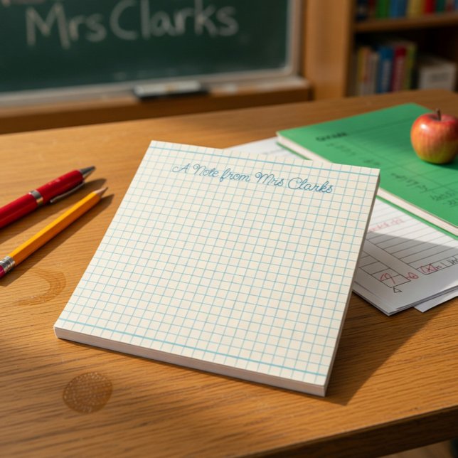 Anpassad Rutnätslärare Anteckningsblock (Skapare uppladdad)