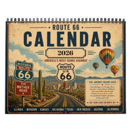 Anpassad Rutt 66 Vintage Få dina kicks Kalender