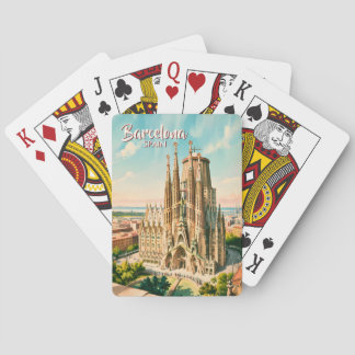 Anpassad Sagrada Familia Barcelona Resa Akvarell Casinokort