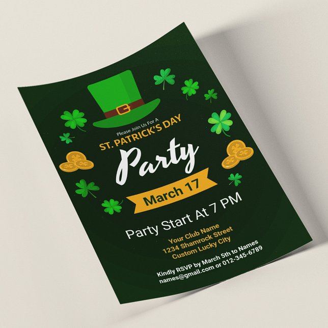 Anpassad Saint Patrick's Day Clubbfest Flygblad (Skapare uppladdad)