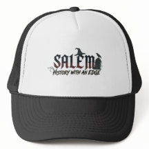 Anpassad Salem läderlapp Trucker Hatt