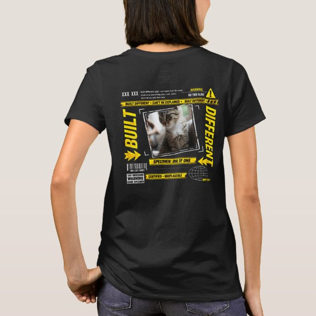 Anpassad sällsynt specimenpresent för kattälskare t shirt (Baksida)