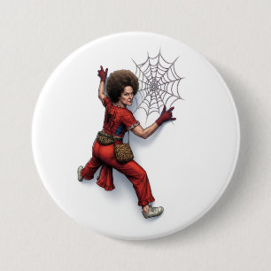 Anpassad Sally O'Malley Spider-Man Superhjälte Fan Knapp