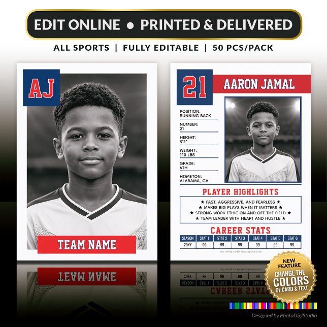 Anpassad samlarkort, klassisk stjärnspelare inom s visitkort (Custom Sports Trading Cards Personalized Player Cards Team Photo Cards Football, Baseball, Hockey)
