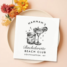 Anpassad Sängkammare Retro Cocktail Svart Pappersservett