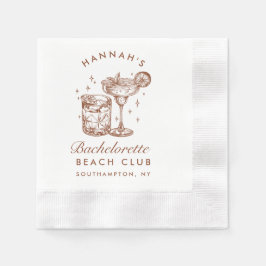 Anpassad Sängkammargräl Retro Cocktail Brun Pappersservett