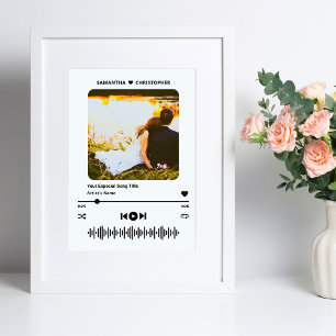 Anpassad sångmusikspelare Stil Foto present Till h Poster
