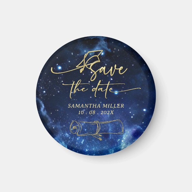 Anpassad Save the Date Examen Magnet (Framsidan)