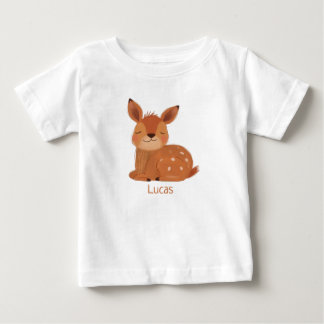 Anpassad Scandi Folk Deer Baby T-Shirt