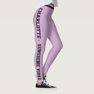 Anpassad Semester Klassisk Lavendel Svart Randig Leggings