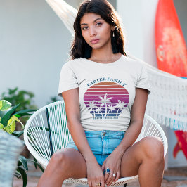 Anpassad semester strand kryssning palmträd dam t shirt