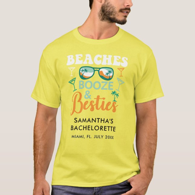 Anpassad Senterparty Stränder Sprit Bästa vänner T Shirt (Framsida)