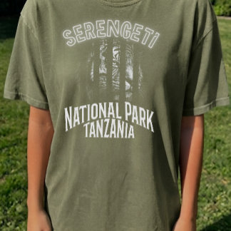 Anpassad SerengetiNationalpark Tanzania Vilda djur T Shirt