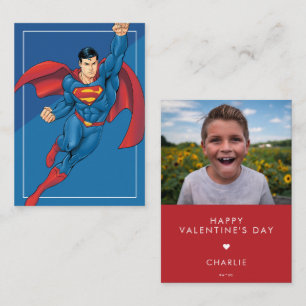 Anpassad seriebildsstil Superman Foto Alla hjärtan Anteckningskort