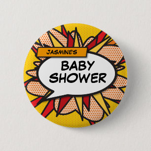Anpassad seriebok för baby shower knapp
