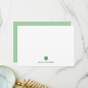 Anpassad Shamrock-målning Irländskt brevpapper Tack Kort