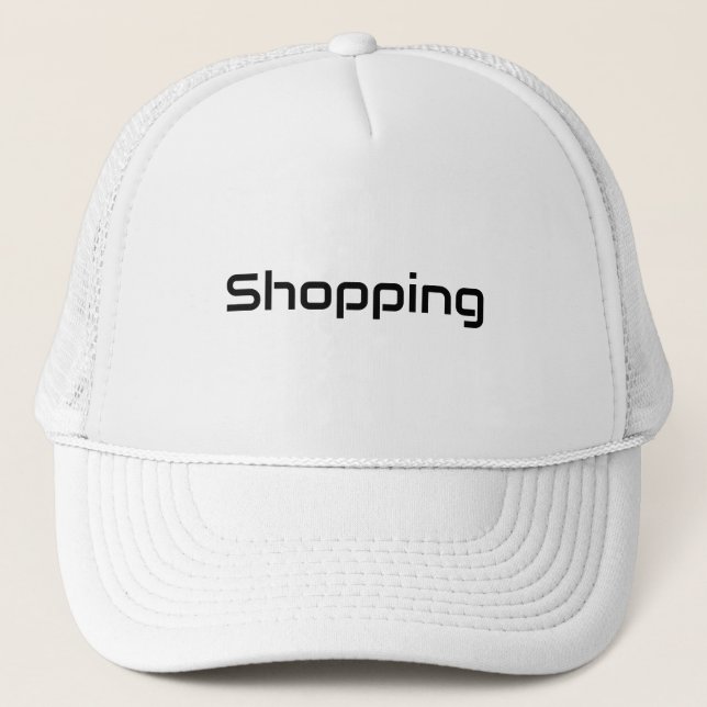 Anpassad shoppingtext Vacker vit färg Keps (Framsida)
