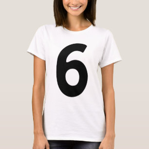 Anpassad siffra skjorta, 6 siffra t shirt