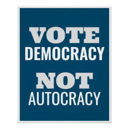 Anpassad signatur för Rösta demokrati ej autokrati Perfect Poster
