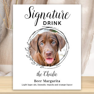 Anpassad signaturdryck Hund Bar Sällskapsdjur Bröl Poster