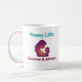 Anpassad Siluett för Mor och Dotter - Mamma Kärlek Kaffemugg