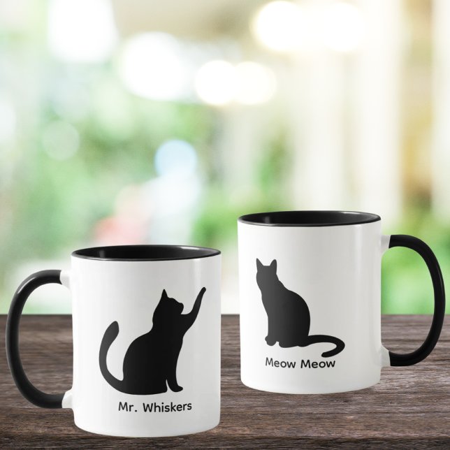 Anpassad siluett Kattälskare Mugg (Skapare uppladdad)