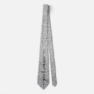 Anpassad silver glitter gnistrar halsduk slips