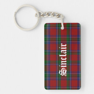Anpassad Sinclair Tartan Randig Nyckelring