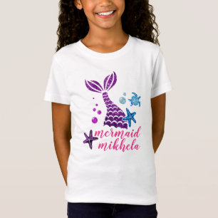 Anpassad Sjöjungfru för eget namn Unicorn-anpass T Shirt