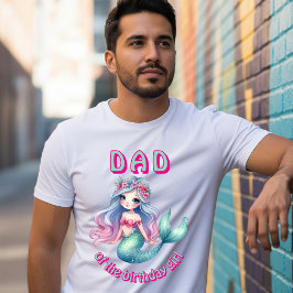Anpassad sjöjungfru mint pappa till födelsedagsfli t shirt