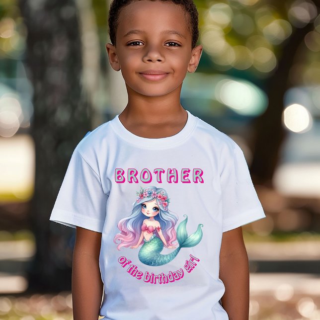 Anpassad sjöjungfrubroder till födelsedagsflickan  t shirt (Skapare uppladdad)