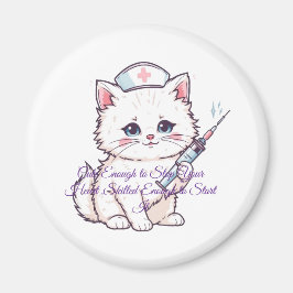 Anpassad Sjuksköterska Katt Duktig Nog Magnet