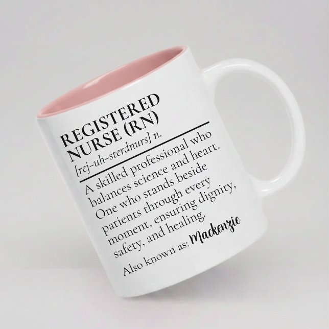 Anpassad sjuksköterska RN Definition Muggpresent t Två-Tonad Mugg (Registered Nurse RN Definition Mug Personalized Nursing Gift, Nurse Mug RN Definition Thank You Gift)