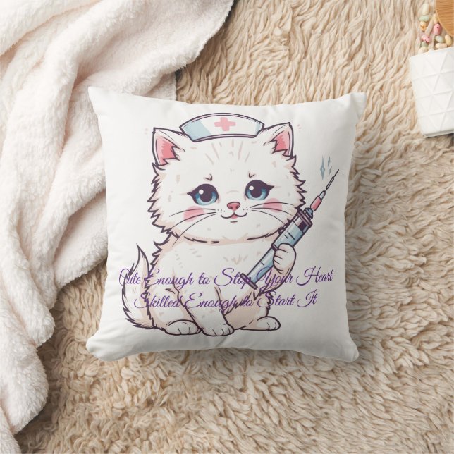 Anpassad Sjuksköterskekatt Kudde (Filt)