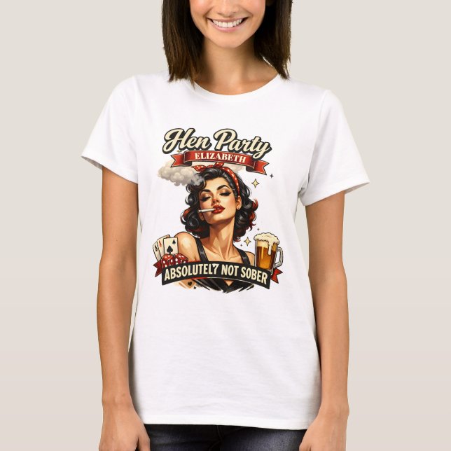 Anpassad Sjung / Möhippa Rolig Drickaktivitet T Shirt (Framsida)