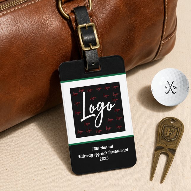 Anpassad Skapa Din Egen Logotyp Golfturnering Bagagebricka (Golf Event - Tournament - Business - Fundraiser - Logo - Promotion)
