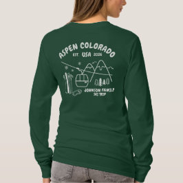 Anpassad skidresa familj vänner grupp matchande t shirt