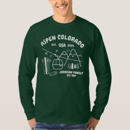 Anpassad skidresa familj vänner grupp matchning t shirt